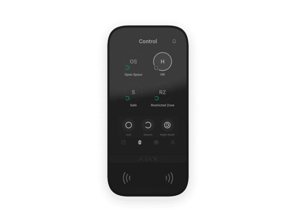 Teclado con pantalla IPS táctil Ajax KeyPad TouchScreen