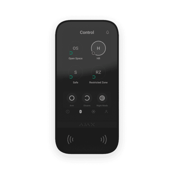 Teclado con pantalla IPS táctil Ajax KeyPad TouchScreen