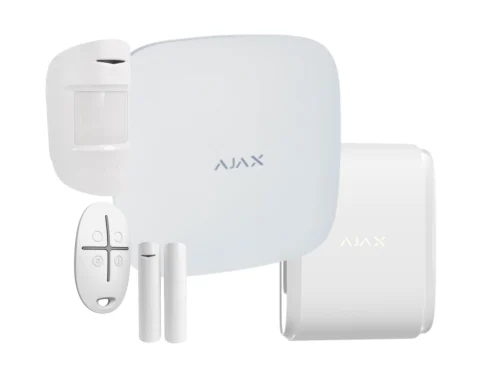 Kit alarma Ajax perimetral bajo con jardín con Detector Dualcurtain Outdoor
